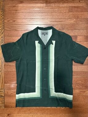 Kith Border Stripe Thompson Camp Collar Shirt - Medium